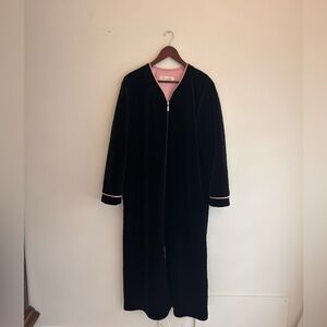 Black and Pink Women's Long Robe
